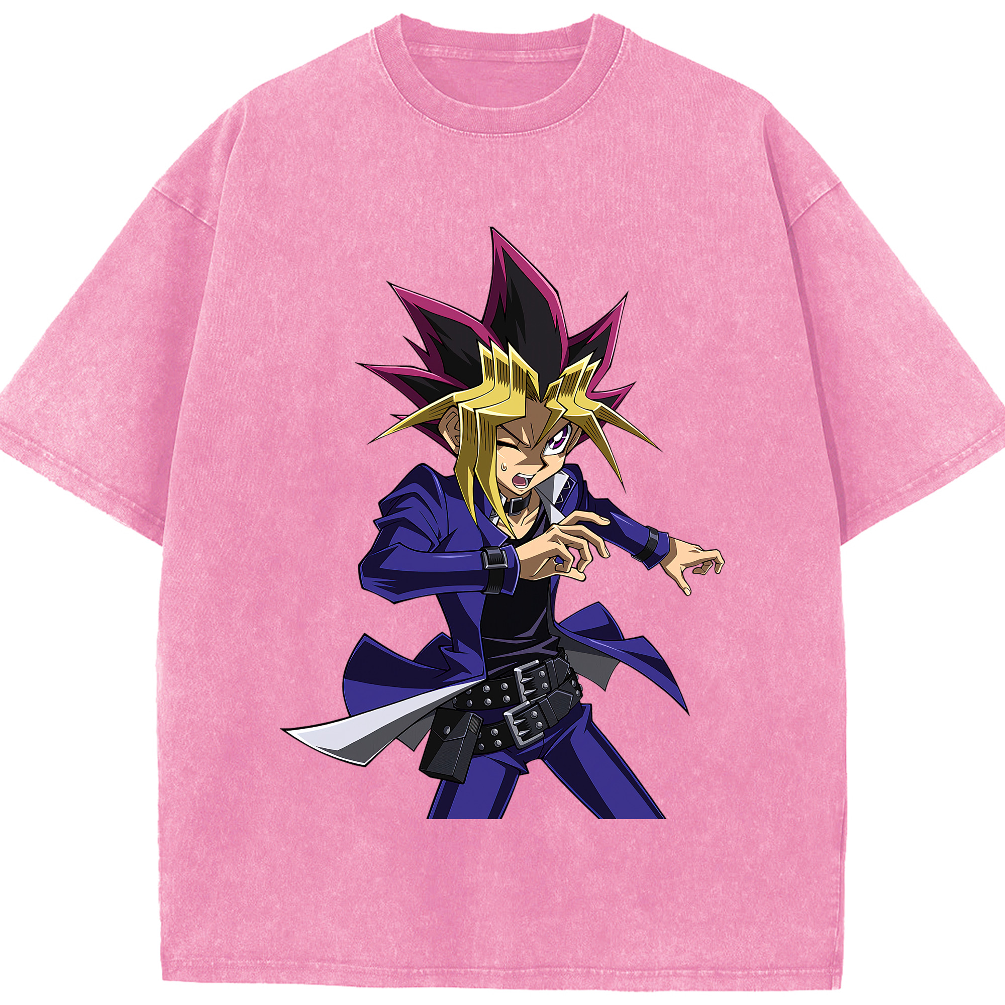 （画像用） 遊☆戯☆王 Yu-Gi-Oh! 綿100% ヴィンテージ風 半袖Tシャツ（フロントプリント）